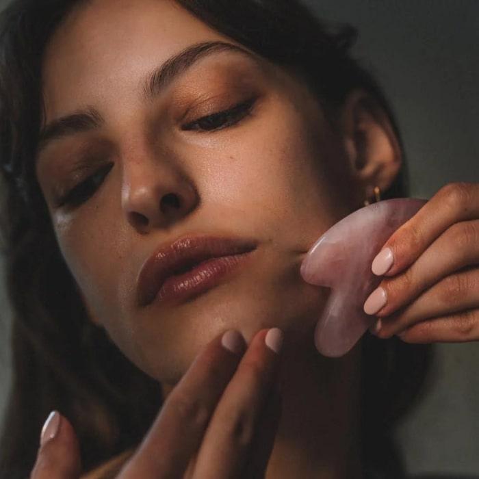Odylla® Gua Sha z Różowego Kwarcu