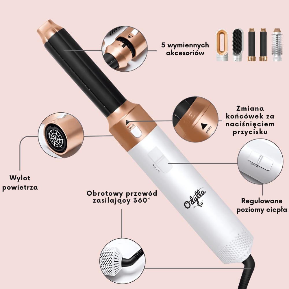 Odylla® AirStyler 5w1 – Stylizator do włosów