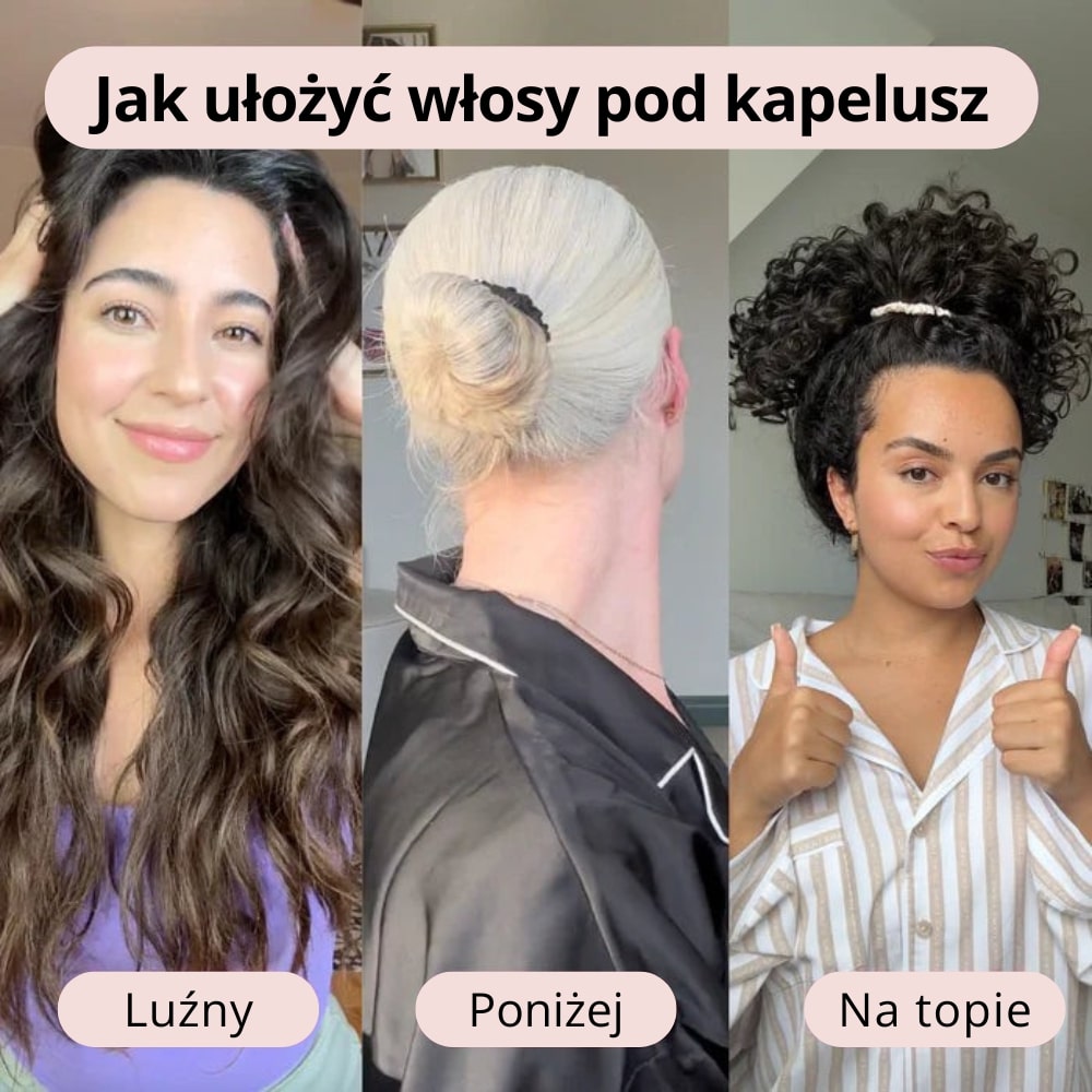 Odylla® Satynowy Czepek do Spania na Włosy