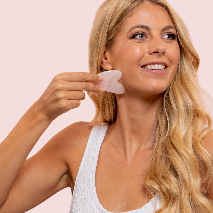 Odylla® Gua Sha z Różowego Kwarcu